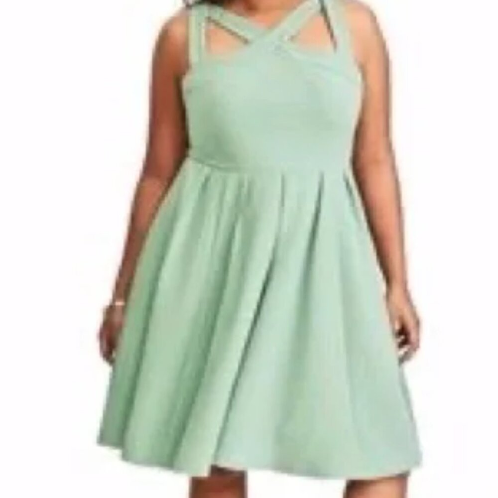 Textured Mint Green Pin Up Dress